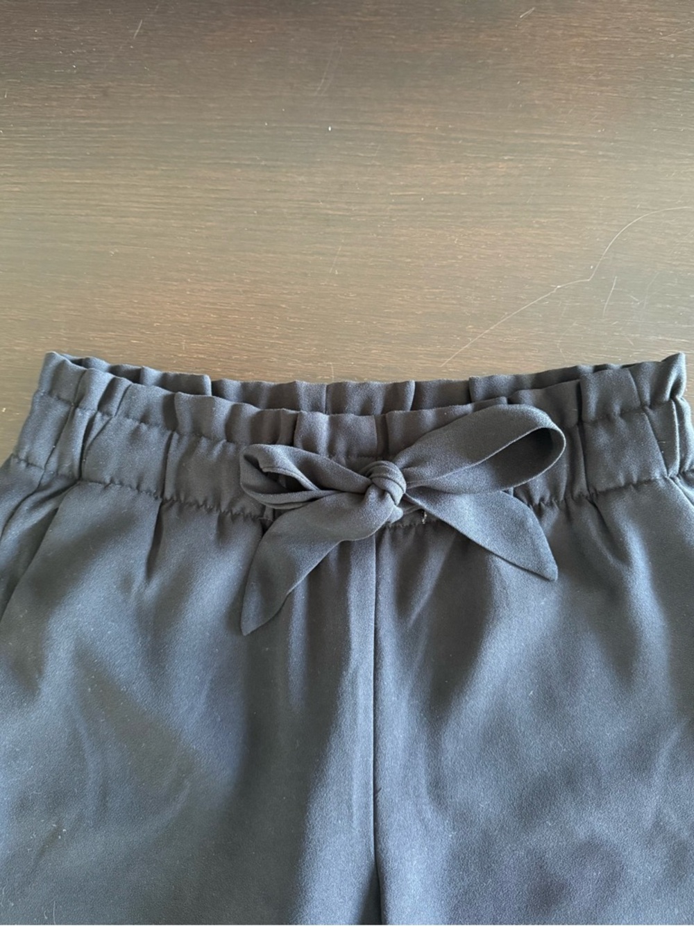 LOFT Black Tie-Waist Straight Leg Pants - Picture 4 of 8